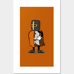 Teutonic Knight Cartoon (Player 8 colors, orange) Posters and Art